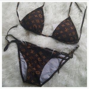 Fashion COUTURE Designer BIKINI M/L MONOGRAM LOGO